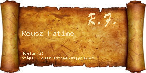 Reusz Fatime névjegykártya